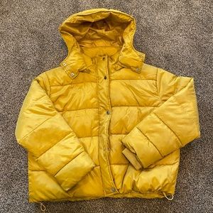 Sebby Hooded Puffer Jacket Yellow